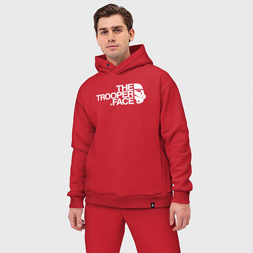 Мужской костюм оверсайз The trooper face / Красный – фото 3