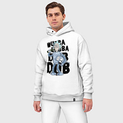 Мужской костюм оверсайз Рик и Бендер, цвет: белый — фото 2