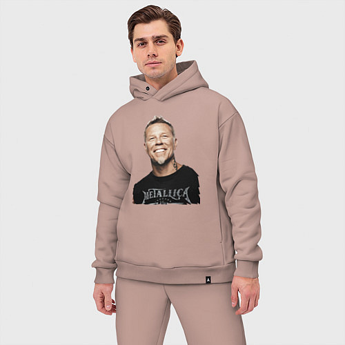 Мужской костюм оверсайз James Alan Hetfield - Metallica leader / Пыльно-розовый – фото 3