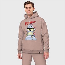 Мужской костюм оверсайз Futurama all, цвет: пыльно-розовый — фото 2