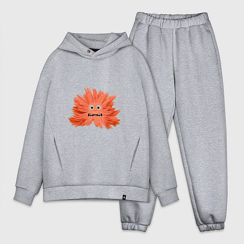 Мужской костюм оверсайз Рыжий пушистый монстрик / Меланж – фото 1