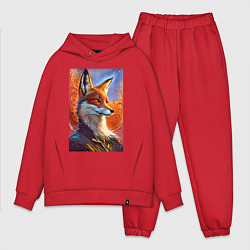 Мужской костюм оверсайз Fox fashionista - ai art fantasy