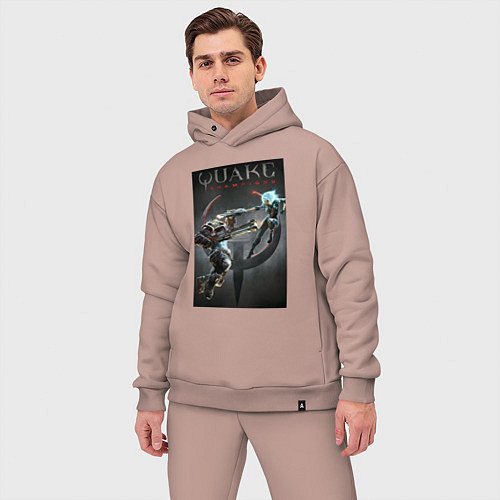 Мужской костюм оверсайз Quake champions - NYX and Sorlag / Пыльно-розовый – фото 3