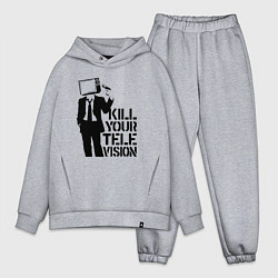 Мужской костюм оверсайз Убей свой телевизор, цвет: меланж