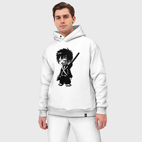 Мужской костюм оверсайз Маленький воин-самурай / Белый – фото 3