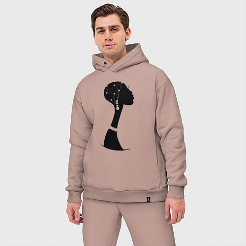 Мужской костюм оверсайз Woman Africa / Пыльно-розовый – фото 3