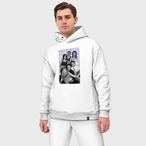 Мужской костюм оверсайз Сериал Друзья / Белый – фото 3