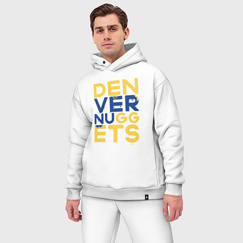 Мужской костюм оверсайз Denver Nuggets NBA / Белый – фото 3