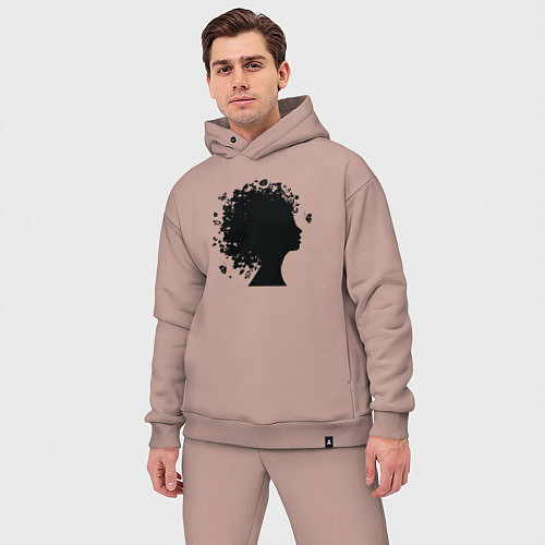 Мужской костюм оверсайз Весенняя красавица / Пыльно-розовый – фото 3