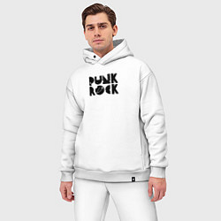 Мужской костюм оверсайз Punk Rock in black, цвет: белый — фото 2