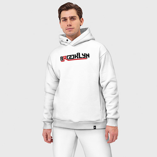 Мужской костюм оверсайз Brooklyn USA / Белый – фото 3