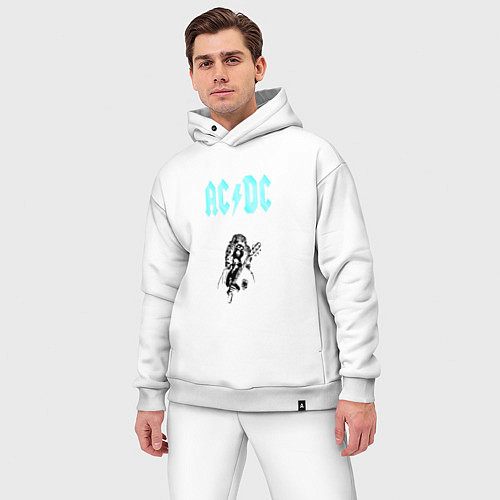 Мужской костюм оверсайз AcDc Angus Young / Белый – фото 3