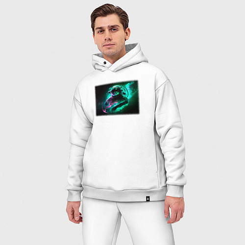 Мужской костюм оверсайз Космическая дымка / Белый – фото 3