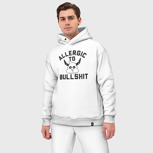 Мужской костюм оверсайз Аллергия на ерунду / Белый – фото 3