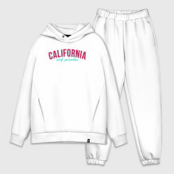 Мужской костюм оверсайз California surf paradise, цвет: белый