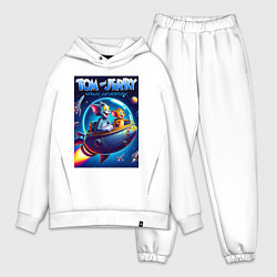 Мужской костюм оверсайз Tom and Jerry - space adventure, цвет: белый