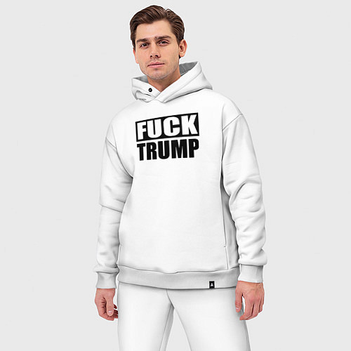 Мужской костюм оверсайз Trump fuck / Белый – фото 3