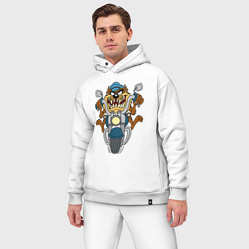 Мужской костюм оверсайз Biker Taz / Белый – фото 3