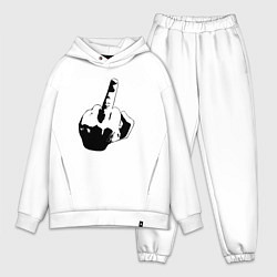 Мужской костюм оверсайз Fuck you man, цвет: белый