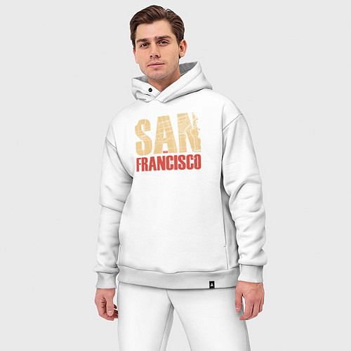 Мужской костюм оверсайз San Francisco / Белый – фото 3