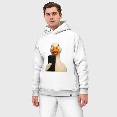 Мужской костюм оверсайз Дакфейс / Белый – фото 3