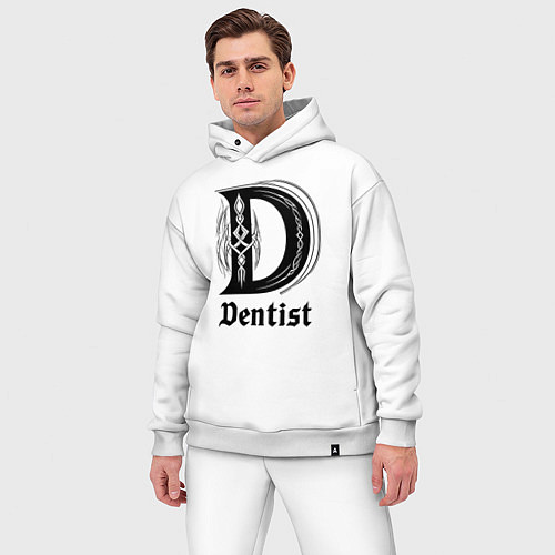 Мужской костюм оверсайз D - dentist / Белый – фото 3