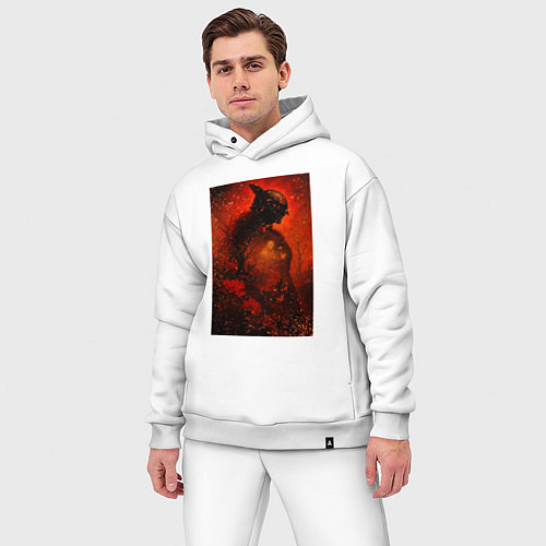 Мужской костюм оверсайз Маления / Белый – фото 3