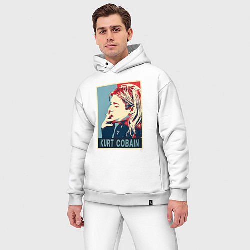 Мужской костюм оверсайз Kurt Cobain - Nirvana / Белый – фото 3