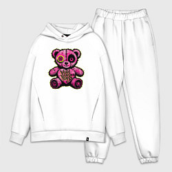 Мужской костюм оверсайз Pink bear, цвет: белый