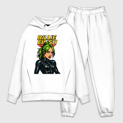 Мужской костюм оверсайз Билли Айлиш в стиле комикса, цвет: белый