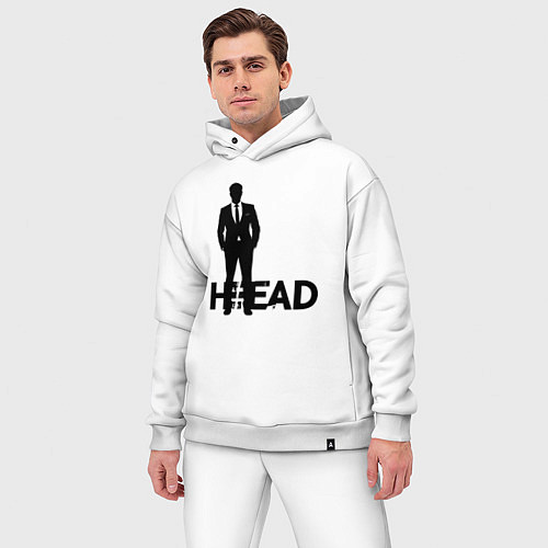 Мужской костюм оверсайз Руководитель в деловом костюме / Белый – фото 3