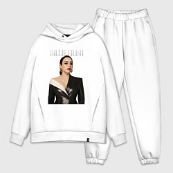 Мужской костюм оверсайз Билли Айлиш в черном костюме, цвет: белый