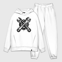 Мужской костюм оверсайз Черные рожковые ключи