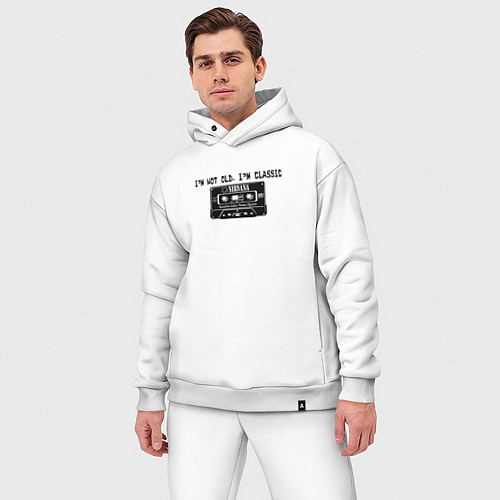 Мужской костюм оверсайз Я не старый, а классический / Белый – фото 3