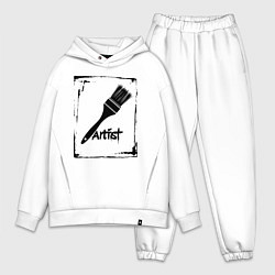 Мужской костюм оверсайз Кисть художника, цвет: белый
