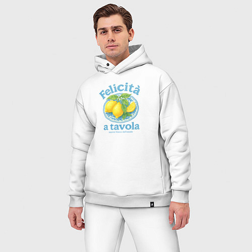 Мужской костюм оверсайз Felicita a tavola / Белый – фото 3