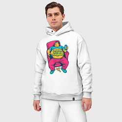 Мужской костюм оверсайз Знаешь, я так соскуфился, цвет: белый — фото 2