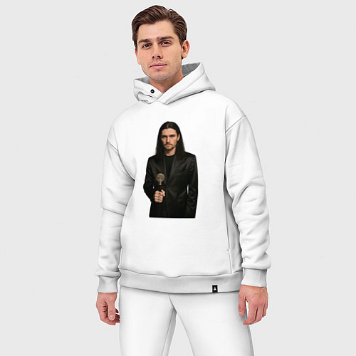 Мужской костюм оверсайз Bones с тростью / Белый – фото 3