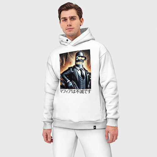 Мужской костюм оверсайз Бендер - мафия бессмертна / Белый – фото 3