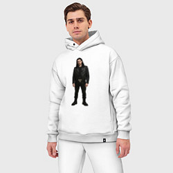 Мужской костюм оверсайз Bones во весь рост, цвет: белый — фото 2