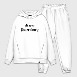 Мужской костюм оверсайз Saint Petersburg - Russia, цвет: белый