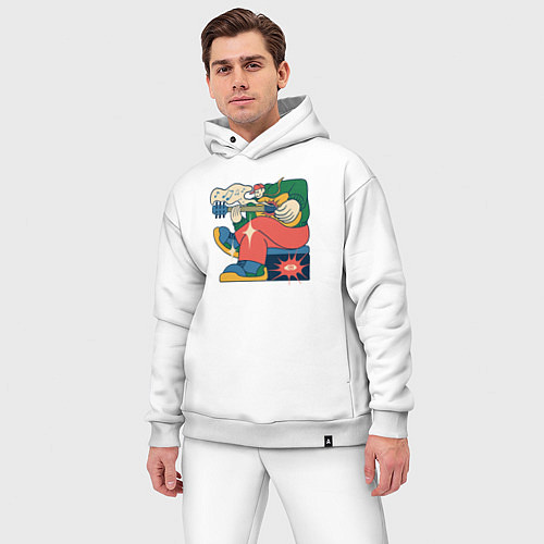 Мужской костюм оверсайз Rock boy / Белый – фото 3