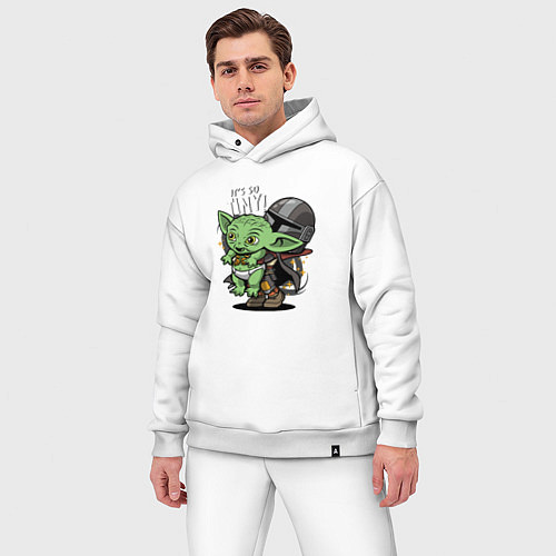 Мужской костюм оверсайз Он такой крошечный / Белый – фото 3