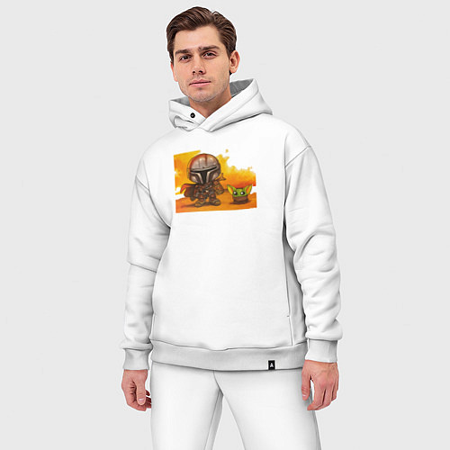 Мужской костюм оверсайз Приключение мандалорца / Белый – фото 3