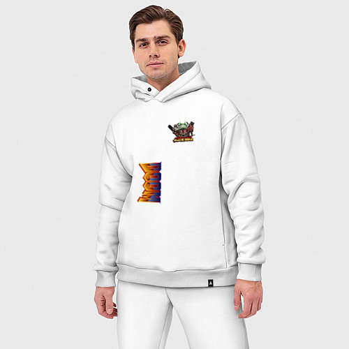 Мужской костюм оверсайз Doom персонаж из игры / Белый – фото 3