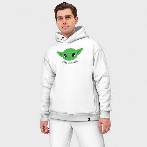 Мужской костюм оверсайз Ребёнок Йода / Белый – фото 3