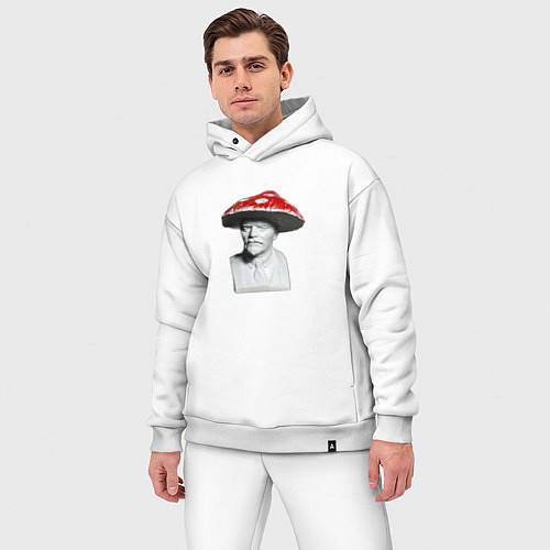 Мужской костюм оверсайз Ленин гриб / Белый – фото 3