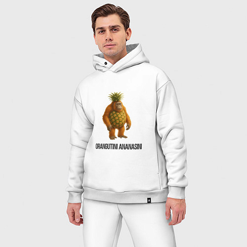 Мужской костюм оверсайз Orangutini Ananasini / Белый – фото 3