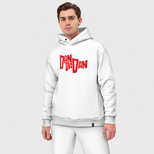 Мужской костюм оверсайз Dandadan - logotype / Белый – фото 3