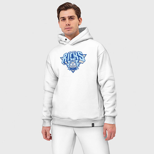 Мужской костюм оверсайз New York Ricks / Белый – фото 3